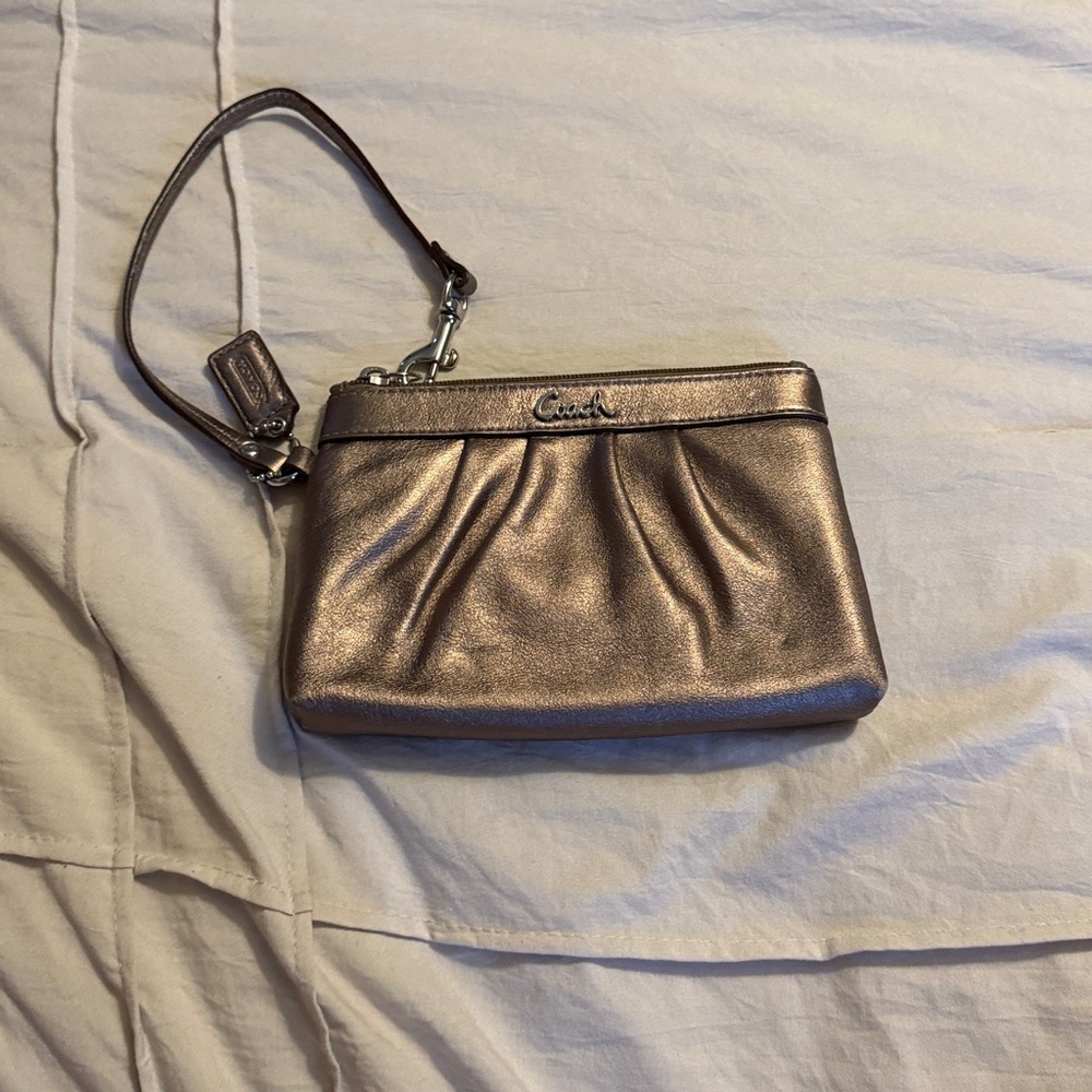 Coach Bronze Wristlet